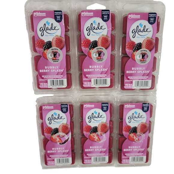 Glade Wax Melts BUBBLY BERRY SPLASH Scent 6 Packs - Picture 1 of 1
